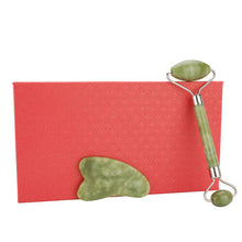 Load image into Gallery viewer, Jade Roller for Face Anti-aging Jade Roller Massager with Gua Sha Scraping Tool 10