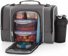 Load image into Gallery viewer, Large Insulated Meal Prep Lunch Bag Food Containers Boxes Leakproof + Ice Pack 1