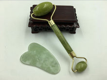 Load image into Gallery viewer, Home Guasha Facial Jade Roller Face Thin+Body Gua Sha Board Massager Tool Set 5
