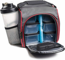 Load image into Gallery viewer, Insulated Meal Prep Lunch Bag + Food Portion Control Containers + Ice Pack 
