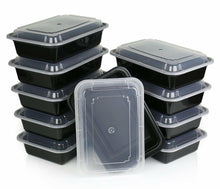 Load image into Gallery viewer, 16oz Meal Prep Food Containers with Lids, Reusable Microwavable Plastic BPA free
