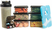 Load image into Gallery viewer, Insulated Meal Prep Lunch Bag + Food Portion Control Containers + Ice Pack  2
